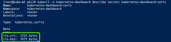 kubernetes-dashboard-certs配置
